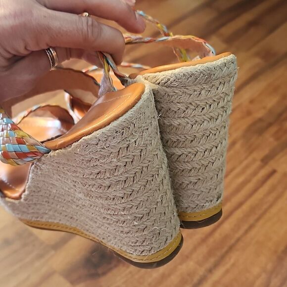 EUC Madden Girl Braided Narla Strappy Wedges - Picture 5 of 6
